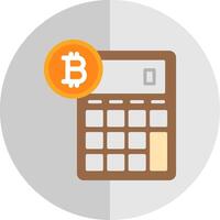 bitcoin calculadora plano escala icono diseño vector