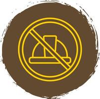 Prohibited Sign Line Gradient Icon Design vector