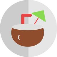 Coconut Flat Scale Icon Design vector