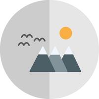 Mountain Flat Scale Icon Design vector