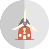 Wind Mill Flat Scale Icon Design vector