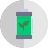 Eco Battery Flat Scale Icon Design vector