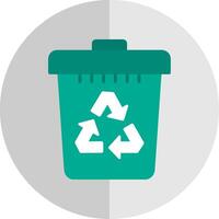 Recycle Bin Flat Scale Icon Design vector