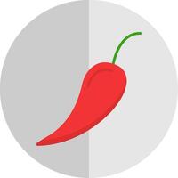 Chilli Flat Scale Icon Design vector