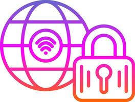 Internet Line Gradient Icon Design vector