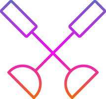 Paddle Line Gradient Icon Design vector