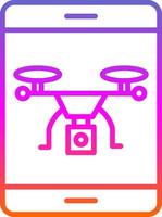 Drone Line Gradient Icon Design vector