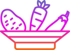 Vegetables Line Gradient Icon Design vector