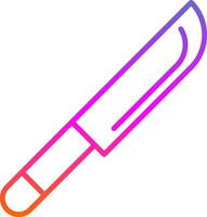 Knife Line Gradient Icon Design vector