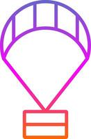 Paragliding Line Gradient Icon Design vector