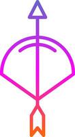 Archery Line Gradient Icon Design vector
