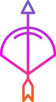 Archery Line Gradient Icon Design vector