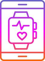 Smartwatch Line Gradient Icon Design vector