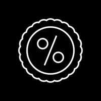 Discount Line Inverted Icon Design vector