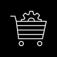 E-commerce Solution Line Inverted Icon Design vector