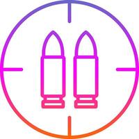 Ammo Line Gradient Icon Design vector
