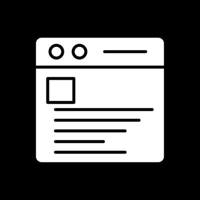 Browser Glyph Inverted Icon Design