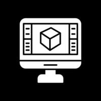 Product Design Glyph Inverted Icon Design vector