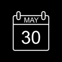 May Line Inverted Icon Design vector