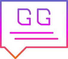 Message Line Gradient Icon Design vector