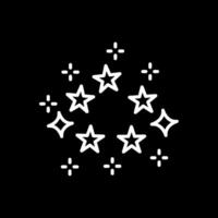 estrellas línea invertido icono diseño vector