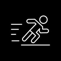 Jogging Line Inverted Icon Design vector