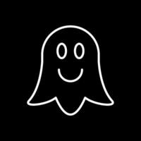 fantasma línea invertido icono diseño vector