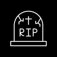 cementerio línea invertido icono diseño vector