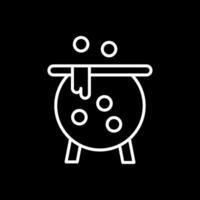 Cauldron Line Inverted Icon Design vector