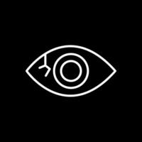 Eyeball Line Inverted Icon Design vector