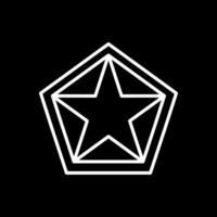 Star Pentagon Line Inverted Icon Design vector