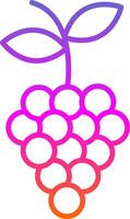 Grapes Line Gradient Icon Design vector