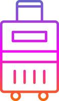 Luggage Line Gradient Icon Design vector