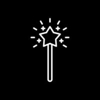 Magic Wand Line Inverted Icon Design vector