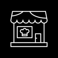 Restaurant Line Inverted Icon Design vector