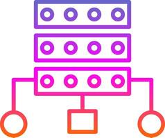 Data Structure Line Gradient Icon Design vector