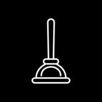 Plunger Line Inverted Icon Design vector