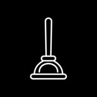 Plunger Line Inverted Icon Design vector