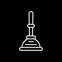 Plunger Line Inverted Icon Design vector