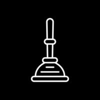 Plunger Line Inverted Icon Design vector