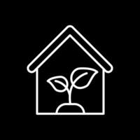 Greenhouse Line Inverted Icon Design vector