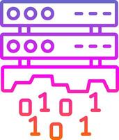 Data Loss Line Gradient Icon Design vector