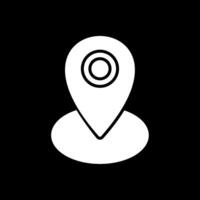 Gps Glyph Inverted Icon Design vector