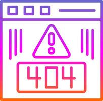 Error Line Gradient Icon Design vector