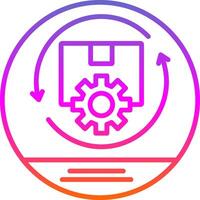 Integrated Logistics Line Gradient Icon Design vector