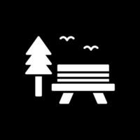 Park Glyph Inverted Icon Design vector