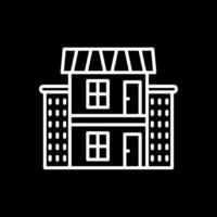 Mansion Line Inverted Icon Design vector