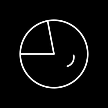 Circular Chart Line Inverted Icon Design vector