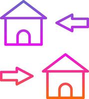Change Of Housing Line Gradient Icon Design vector