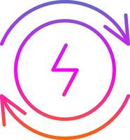 Electricity Line Gradient Icon Design vector